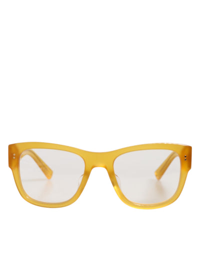 Dolce & Gabbana Yellow Acetate Eccentric Sartorial Sunglasses