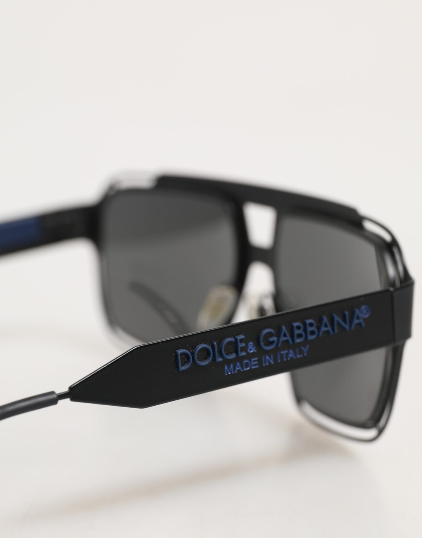 Dolce & Gabbana Black Metal Pilot Frame Shades Eyewear Sunglasses