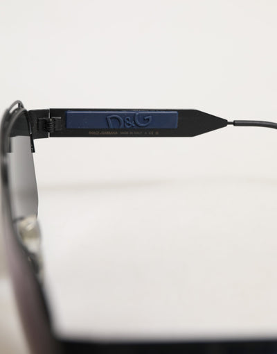 Dolce & Gabbana Black Metal Pilot Frame Shades Eyewear Sunglasses