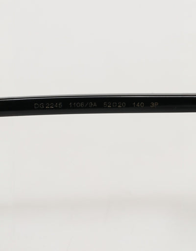 Dolce & Gabbana Matte Black Steel Frame Gray Lens Sunglasses