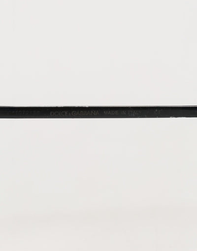 Dolce & Gabbana DG2225 Black Gold Lace Frame Brown Gradient Sunglasses