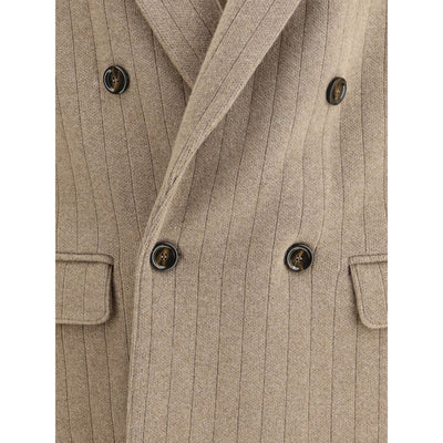 Lardini Brown Fleece Wool Jackets And Coat