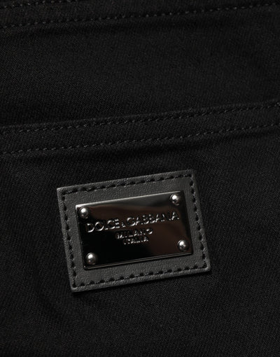 Dolce & Gabbana Black Cotton Stretch Slim Fit Men Denim Jeans