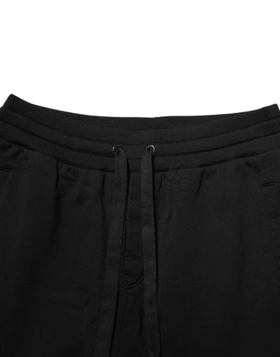 Dolce & Gabbana Black DG Logo Cotton Jogger Sweatpants Pants
