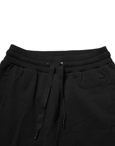 Dolce & Gabbana Black DG Logo Cotton Jogger Sweatpants Pants