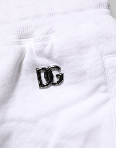 Dolce & Gabbana White Distressed Cotton Men Bermuda Shorts