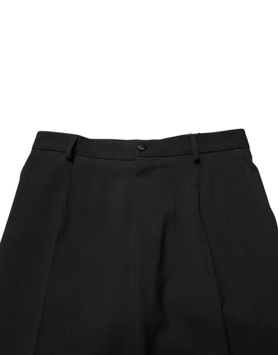 Dolce & Gabbana Black Wool Formal Dress Men Trouser Pants