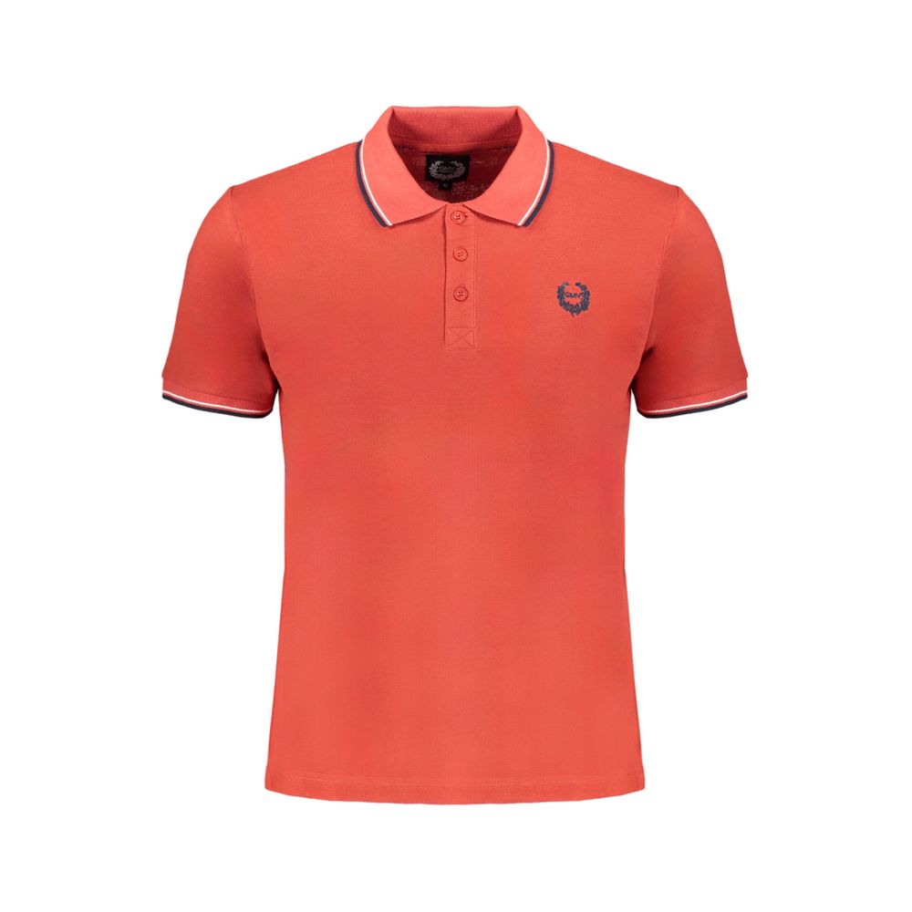 Gianmarco Venturi Red Cotton Men Polo Shirt