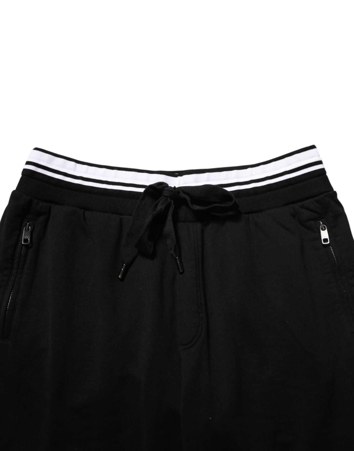 Dolce & Gabbana Black Cotton Sacred-Heart Men Jogger Pants