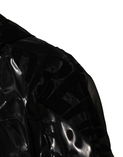 Dolce & Gabbana Black Camouflage Hooded Men Full Zip Sweater