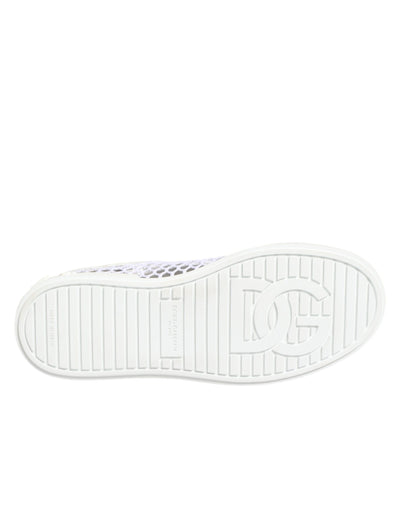 Dolce & Gabbana White Mesh Inserts Low Top Sneakers Shoes