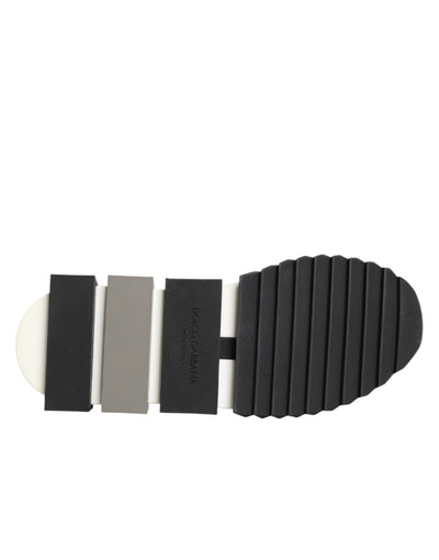 Dolce & Gabbana Black Silver Slip On Sorrento Sneakers Shoes