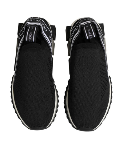 Dolce & Gabbana Black Slip On Sorrento Low Top Sneakers Shoes