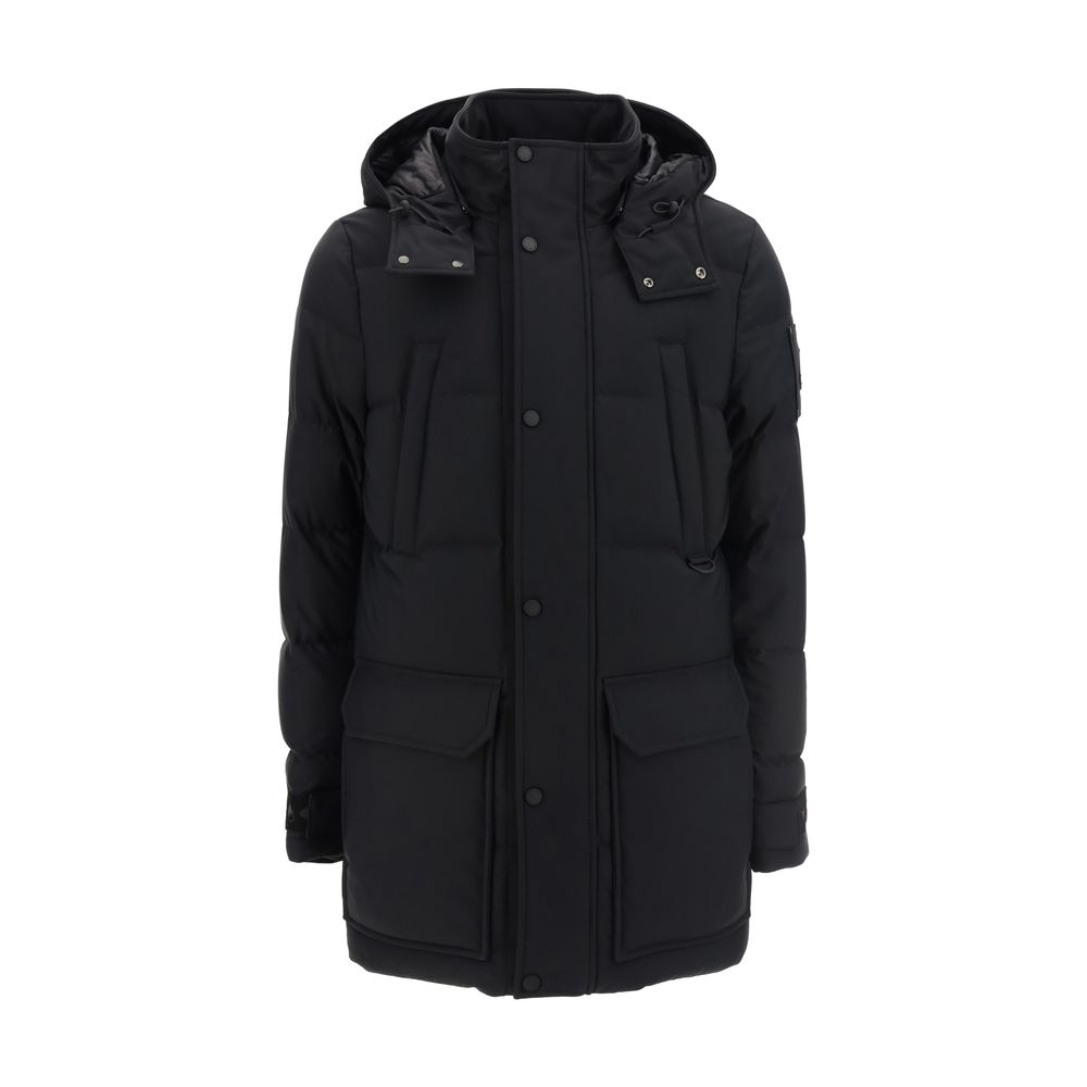 Moose Knuckles Black Nylon Jackets And Coat