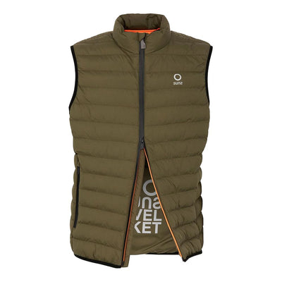 Suns Green Polyester Sleveless Jacket