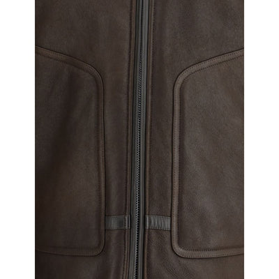 Valstar Brown Leather Biker Jacket