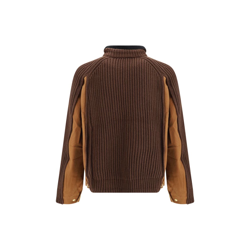 WIP Washed Duck x Wool Knit Jacket by Sacai x Carhartt