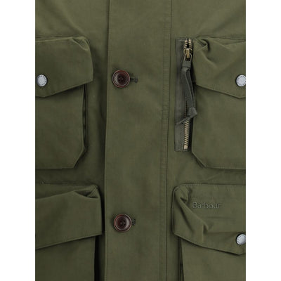 Barbour Green Polyester Shell Jacket