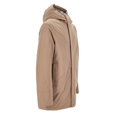 Suns Beige Polyester Jackets & Coat