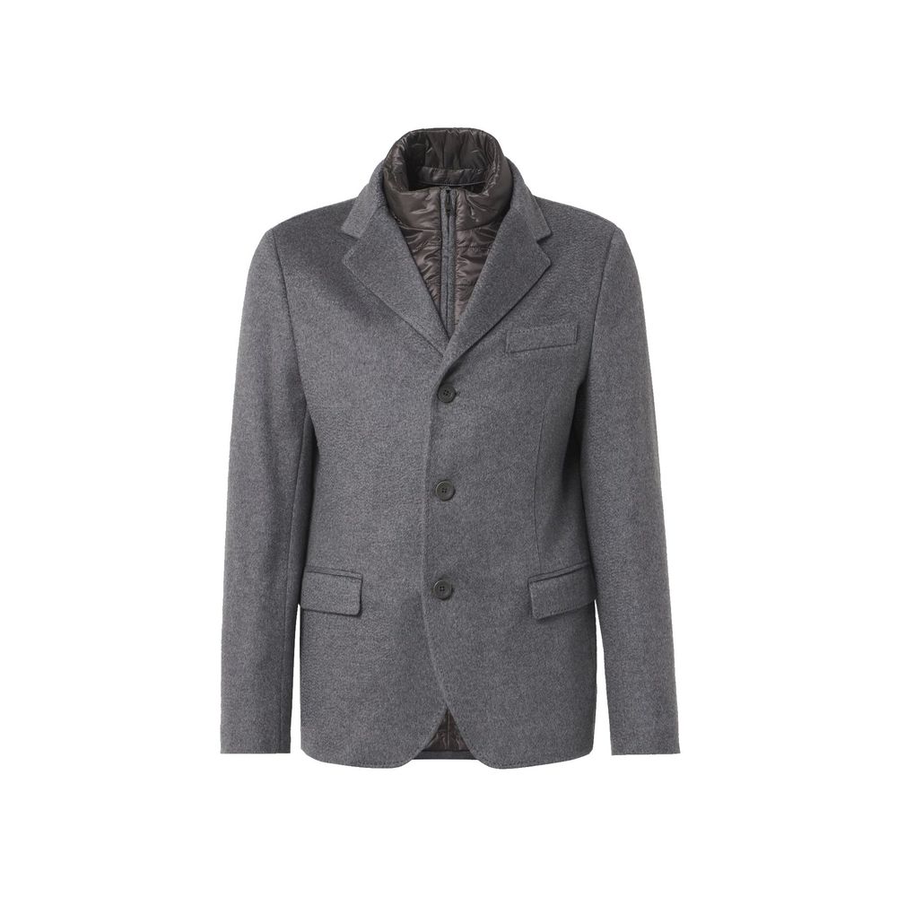 Herno Gray Cashmere Jackets And Coat