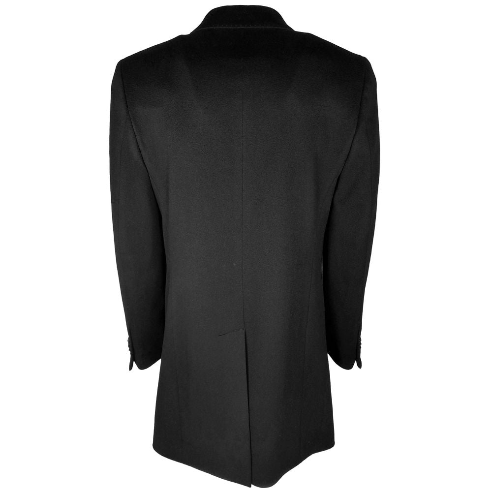 Made in Italy Black Wool Men's Jacket