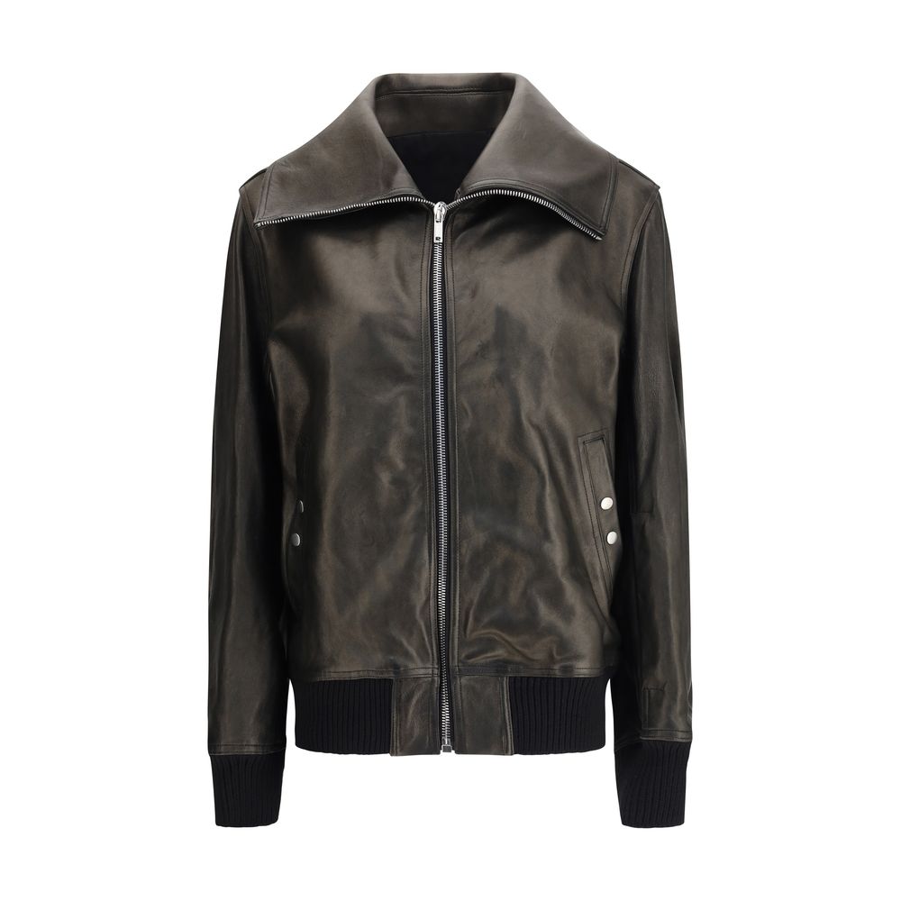 Rick Owens Black Lamb Leather Jackets And Coat