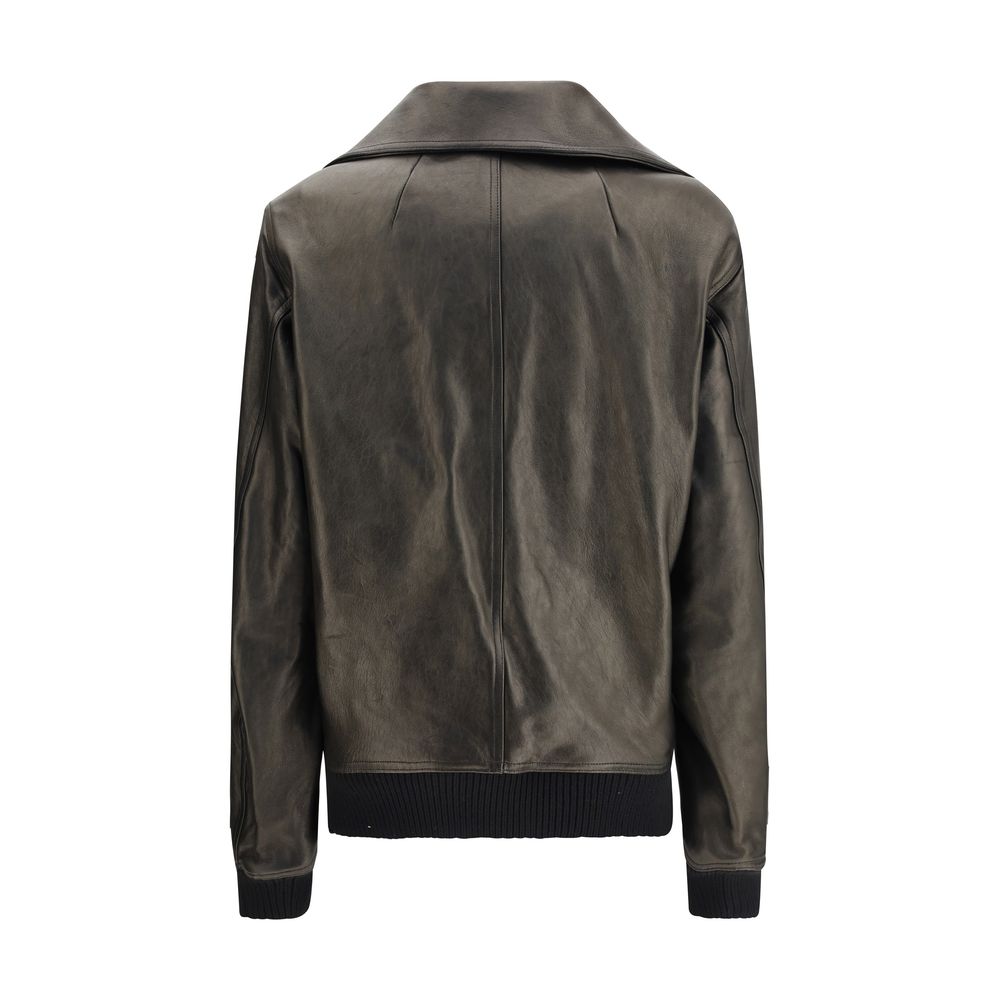 Rick Owens Black Lamb Leather Jackets And Coat