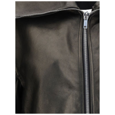 Rick Owens Black Lamb Leather Jackets And Coat