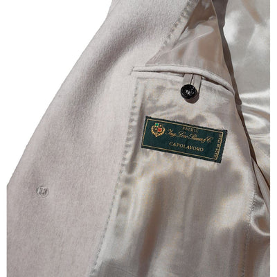 Made in Italy Beige Wool Men Jacket