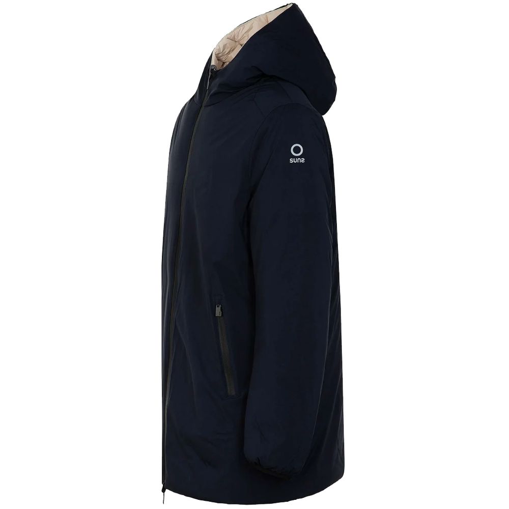 Suns Blue Polyester Jackets & Coat