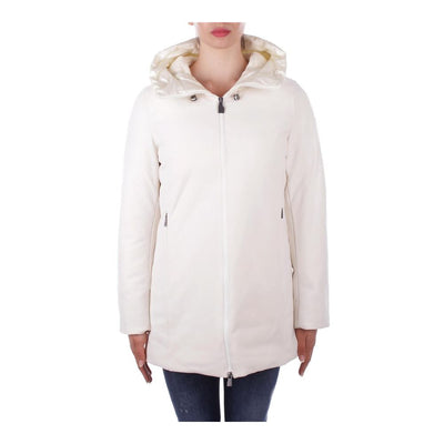 Suns White Polyester Jackets & Coat