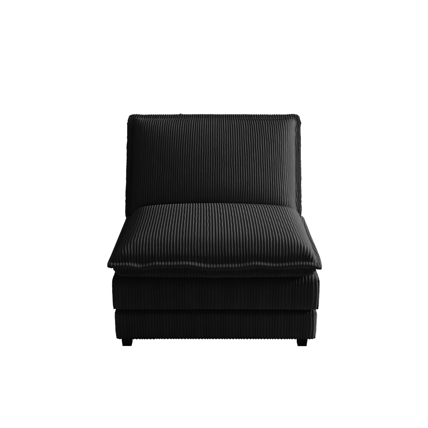 Modular Sectional Sofa,Deep Seat Couch for Living Room , 4 Pillow, Modern L-Shaped Sofa for Living Room Bedroom Apartment,BLACK