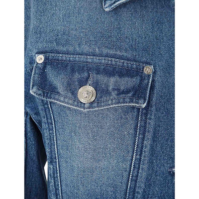 Versace Blue Cotton Denim Jacket