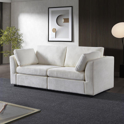 modular sofa whiten chenille fabric,  simple and grand, the seat and back is very soft. this is also a KNOCK DOWN sofa