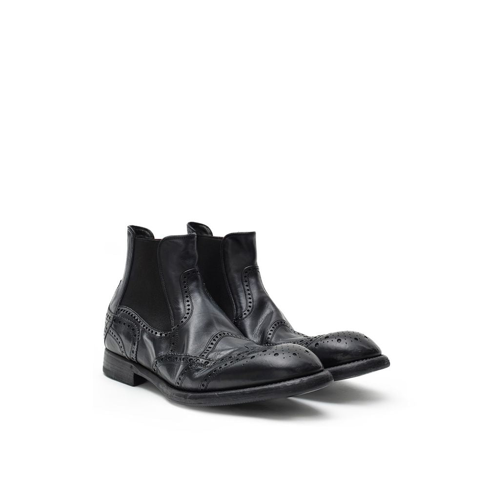 Dolce & Gabbana Black Leather Chelsea Boots