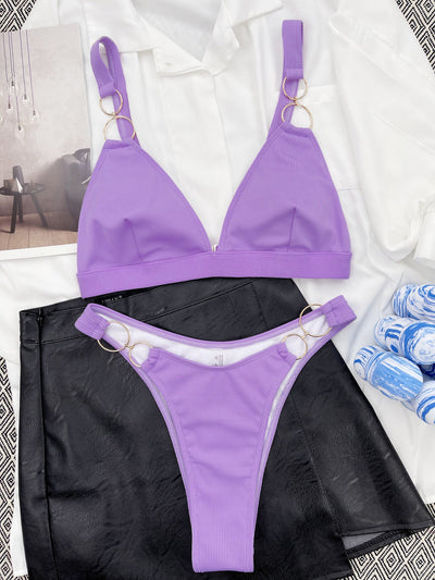 Arrival Sunken Stripe Swimsuit Sexy Triangle Swimsuit Bikini