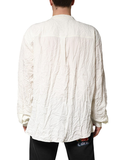 Dolce & Gabbana White Cotton Men Long Sleeves Men Shirt
