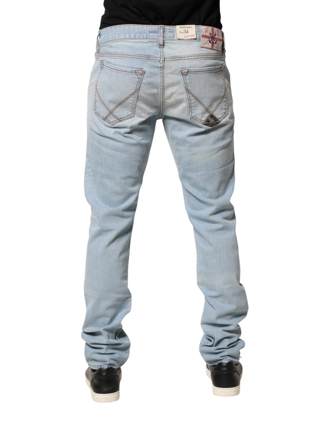 Roy Roger's Light Blue JOSH Slim Fit Mid Waist Men Denim Jeans