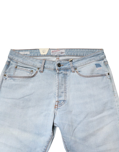 Roy Roger's Light Blue JOSH Slim Fit Mid Waist Men Denim Jeans