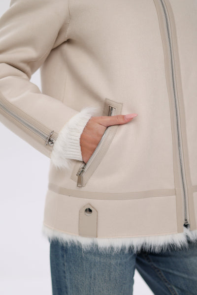 ⇆ Reversible Hooded Wool Blend Jacket