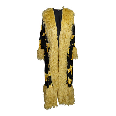 Penny Deluxe Antique Rose Tawny Faux Fur Jacket