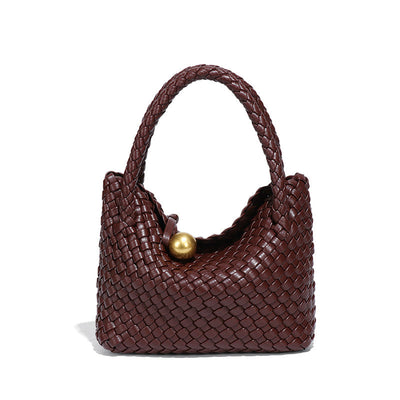 Women Crossbody Handbag High Grade Light Luxury Shoulder Cross Body Hand Carrying Handmade Woven Bag Vegetable Basket Clutch