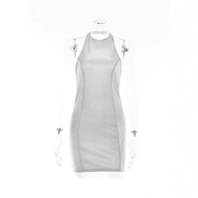 Women Sequined Sexy Dress Top Slim Fit Sexy Short Dress
