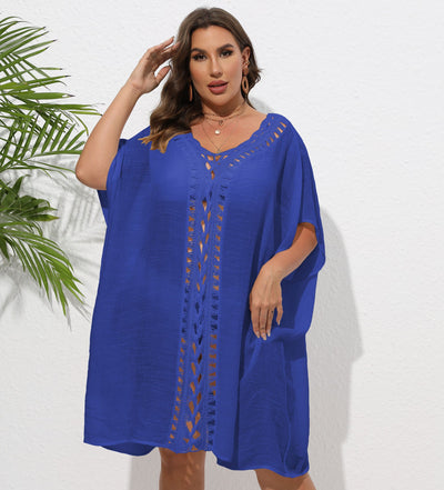 Women Dress Women Clothes Crochet Stitching Loose Beach Bikini Cover Up Blouse
