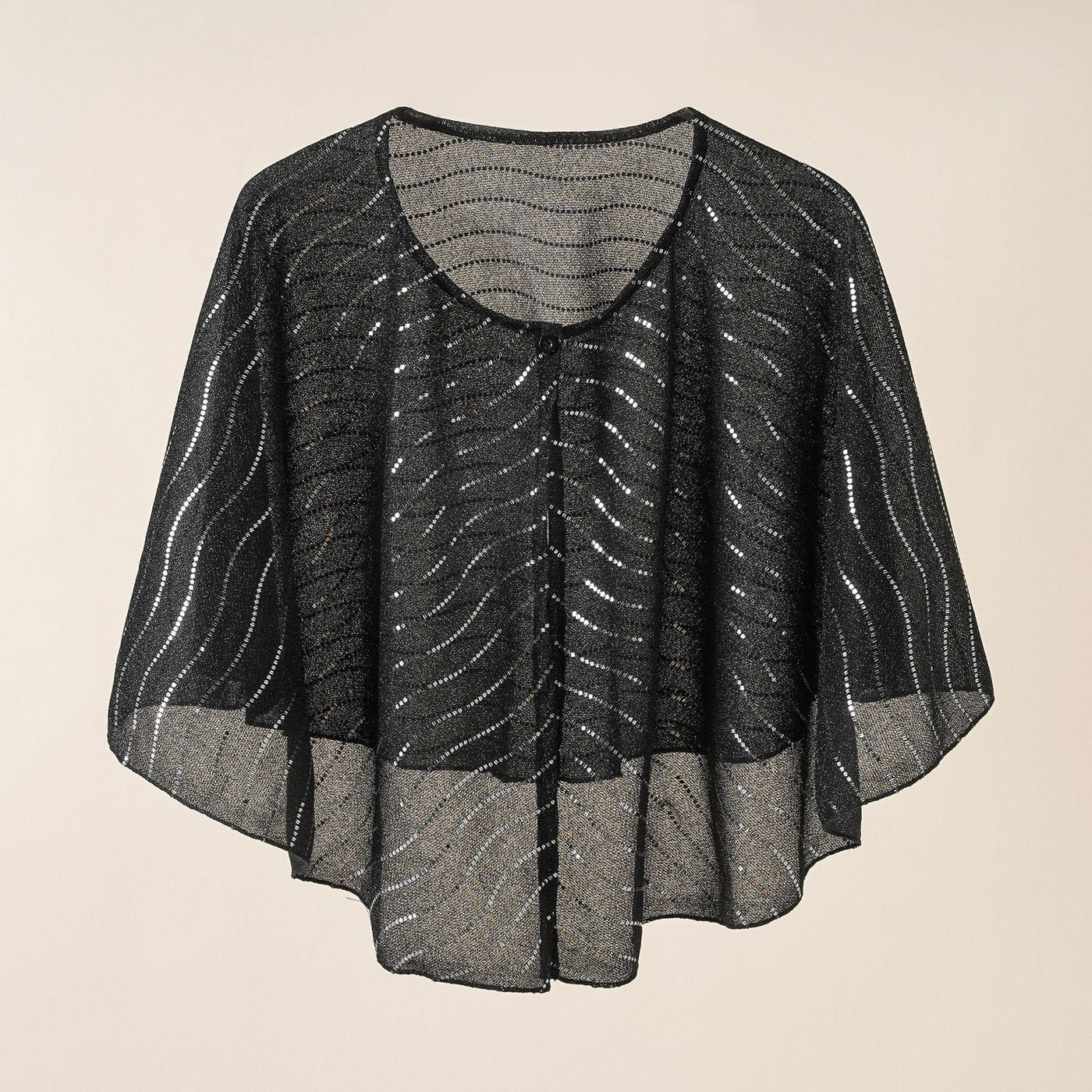Women Short Silver Line Chiffon Short Shawl Cardigan Coat Korean All Matching Summer