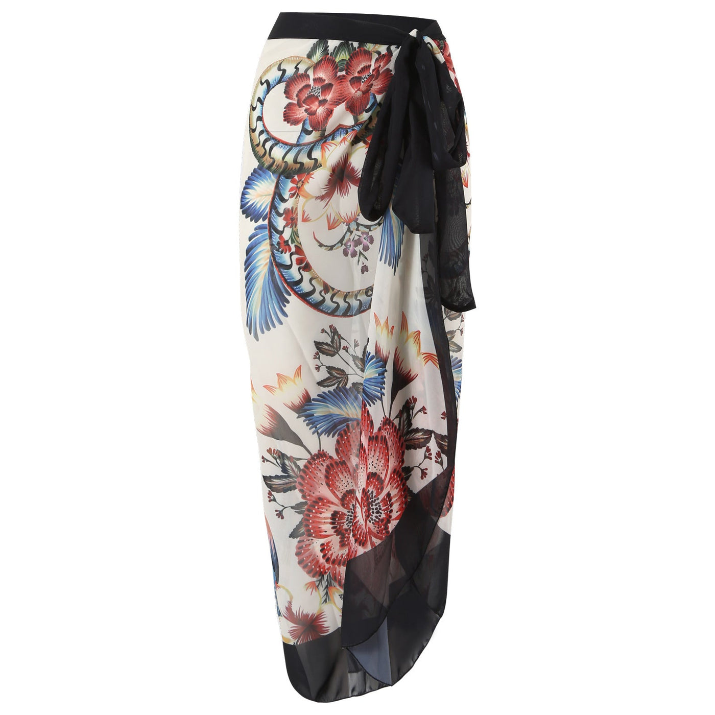 Women One Piece Swimsuit Women Skinny Slimming Retro Tied Swimsuit Suit Chiffon Dress