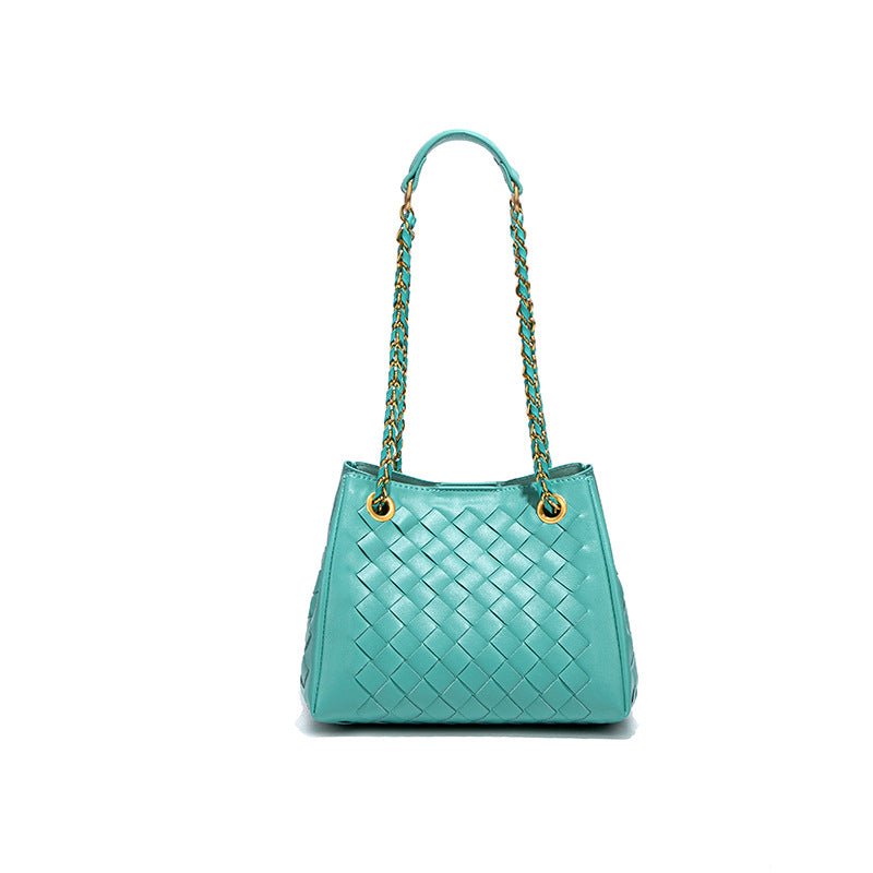 Women Hand Woven Bag Parachute Chain Bag Woven Portable Vegetable Basket Shoulder Bag