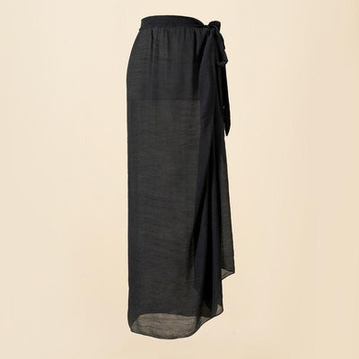 Chiffon Printed Beach Cover up Sexy Slit Skirt Vacation Skirt Beach Cover Up Women