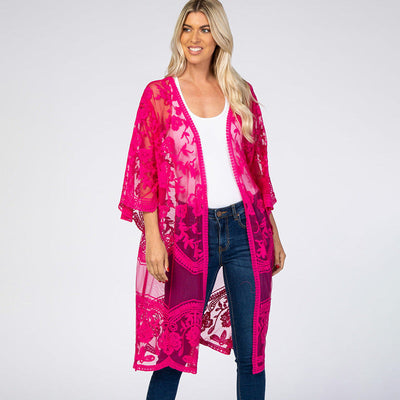 Sexy Grape Silk Embroidered Seaside Vacation Sun Protection Clothing Beach Jacket Bikini Swimsuit Outwear Cardigan for Women