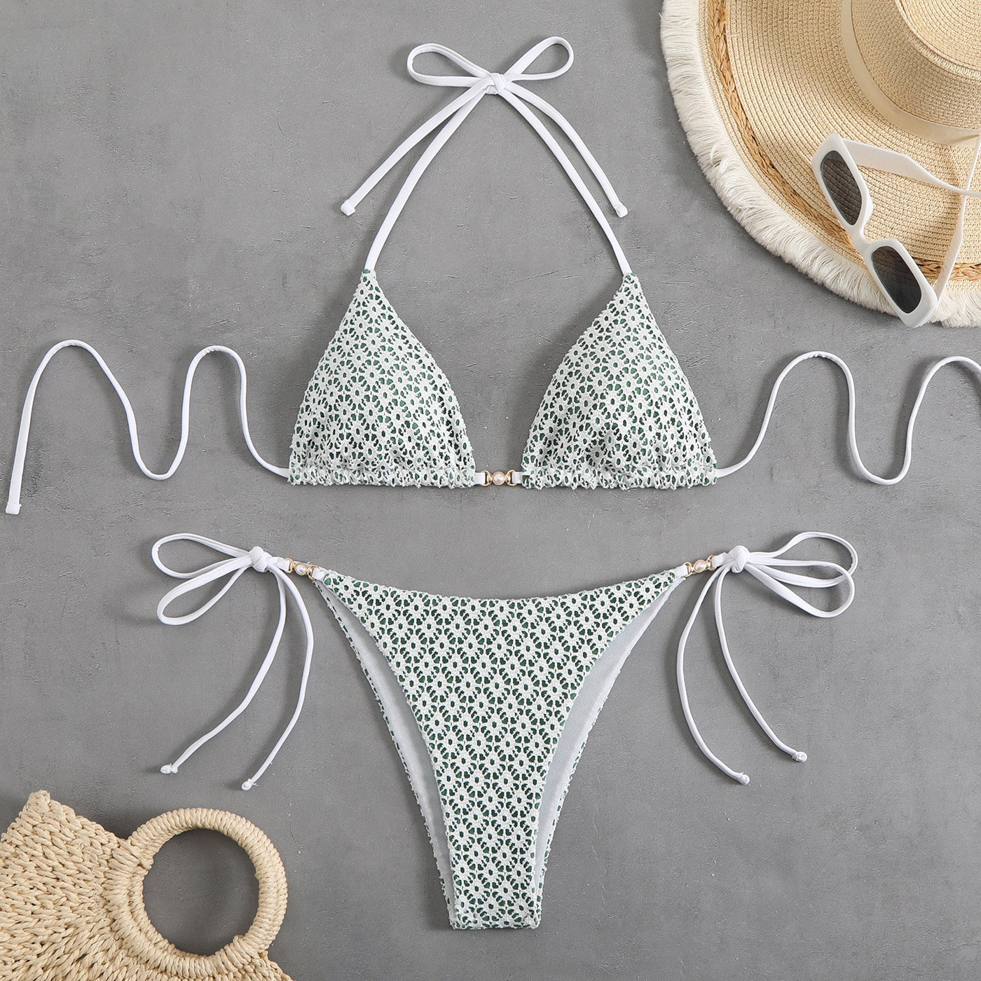 Bikini Sexy Lace up Swimsuit Women High Grade Split Swimsuit